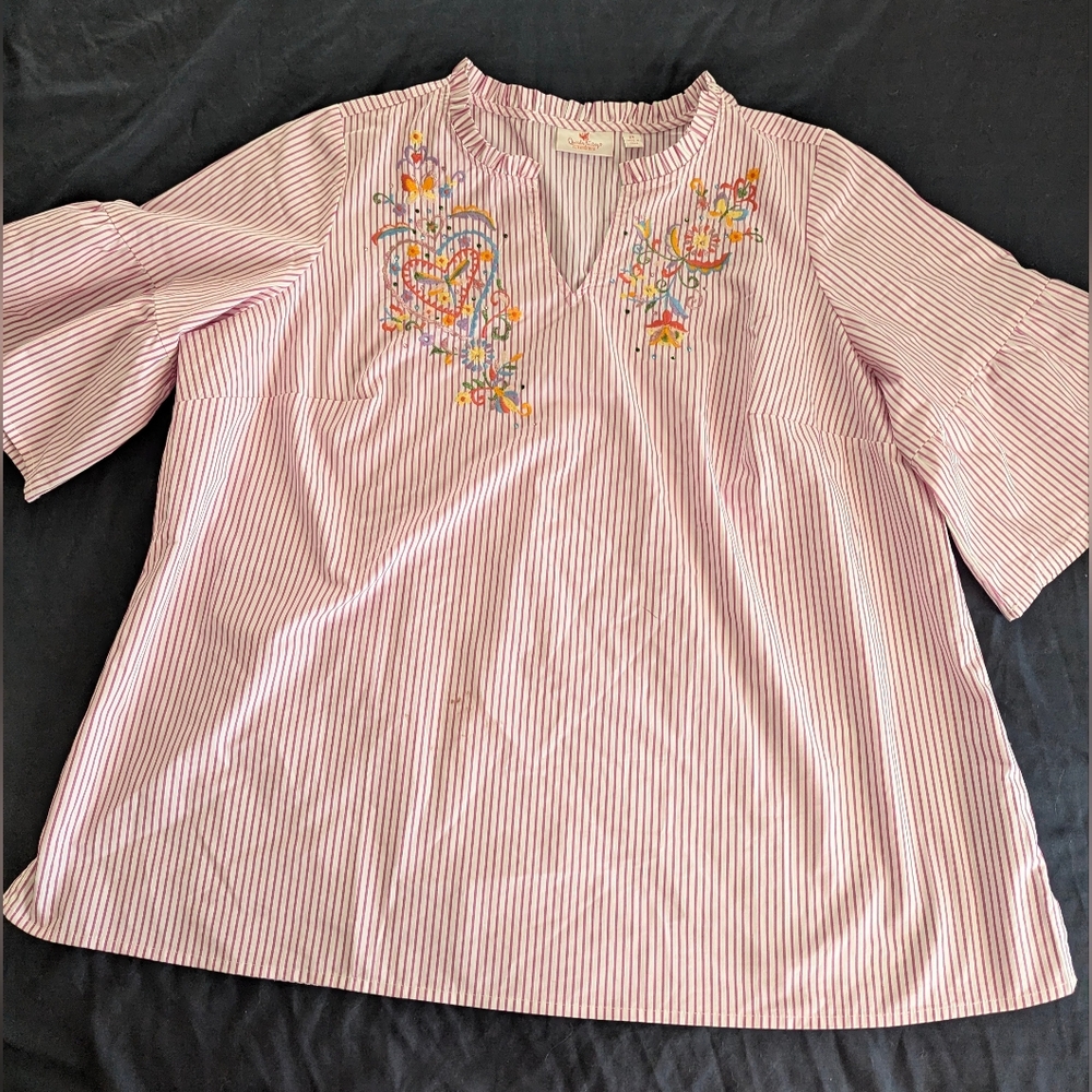 Quaker Factory Floral Fantasy Blouse